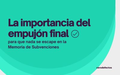 La importancia del empujón final, para que nada se escape